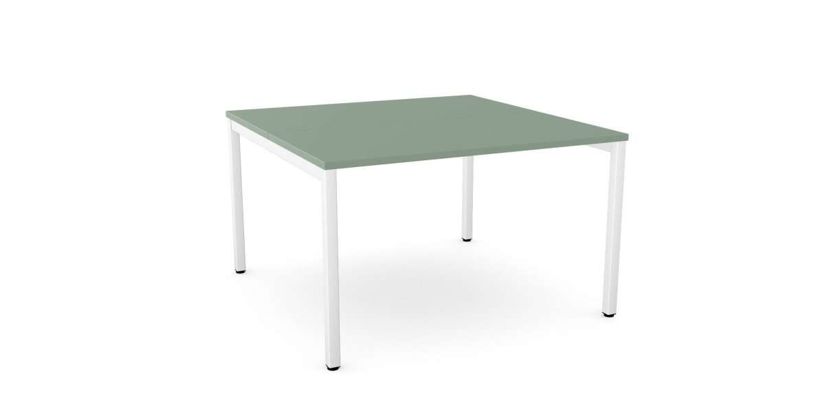 Uni Bench Desk Extension 2 Person Open Leg Portal or Scallop TopBench Desk