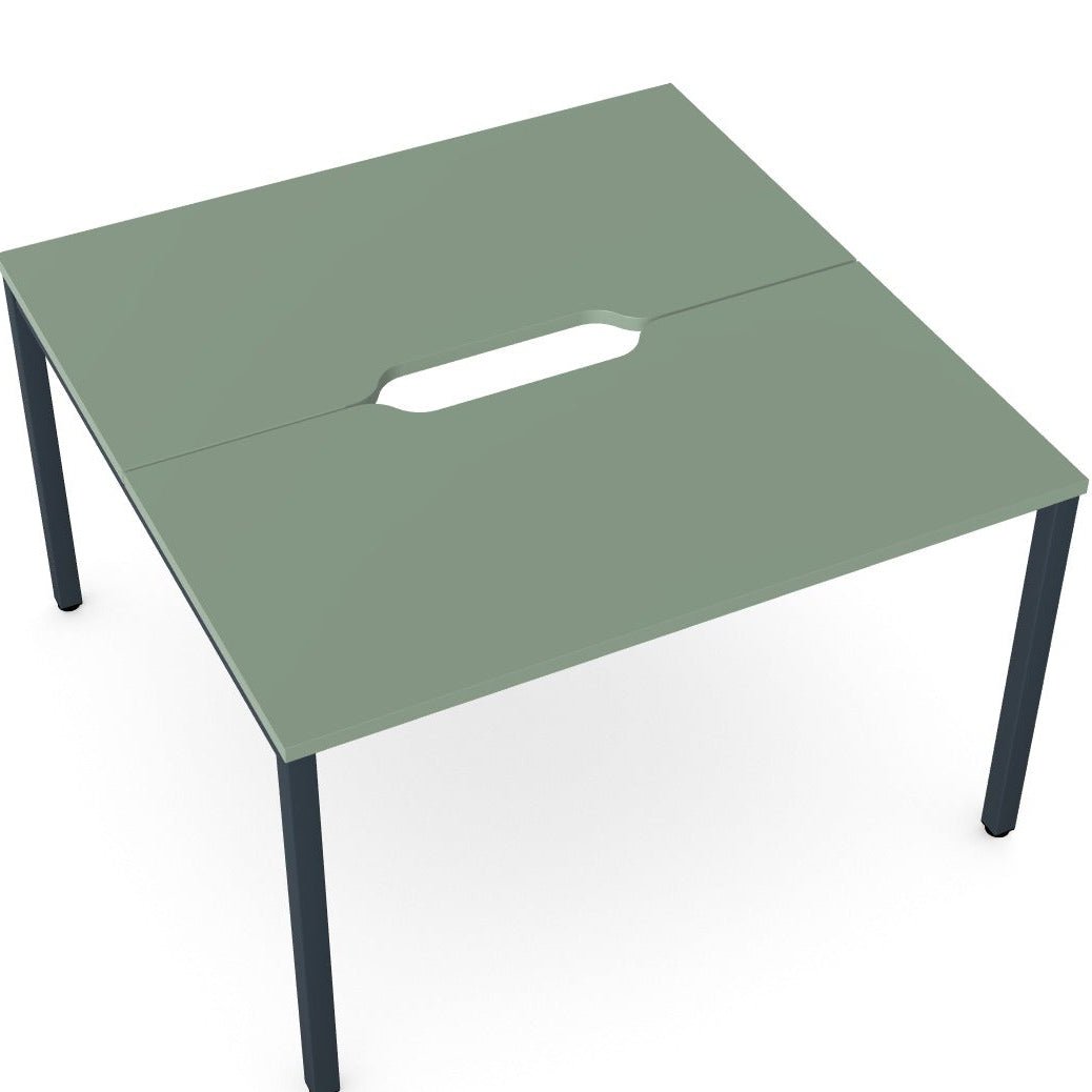 Uni Bench Desk 2 Person Open Leg Portal or Scallop Top