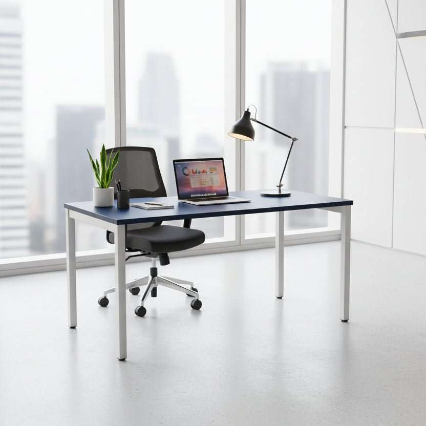 Bench Single Uni Desk 1 Person Open Leg Colourful Desks