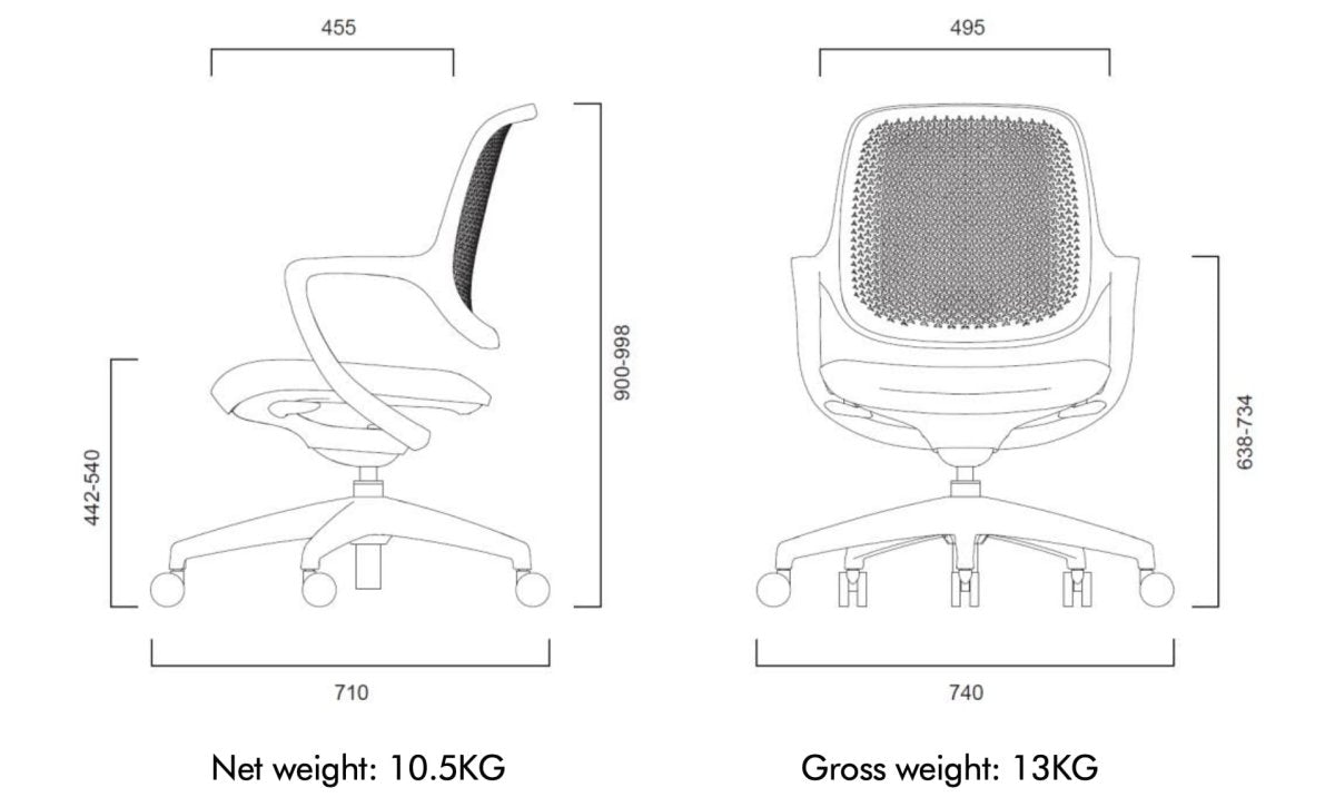 UX Operator or Meeting Office Chair Mesh Back Blue/Green/Black or White