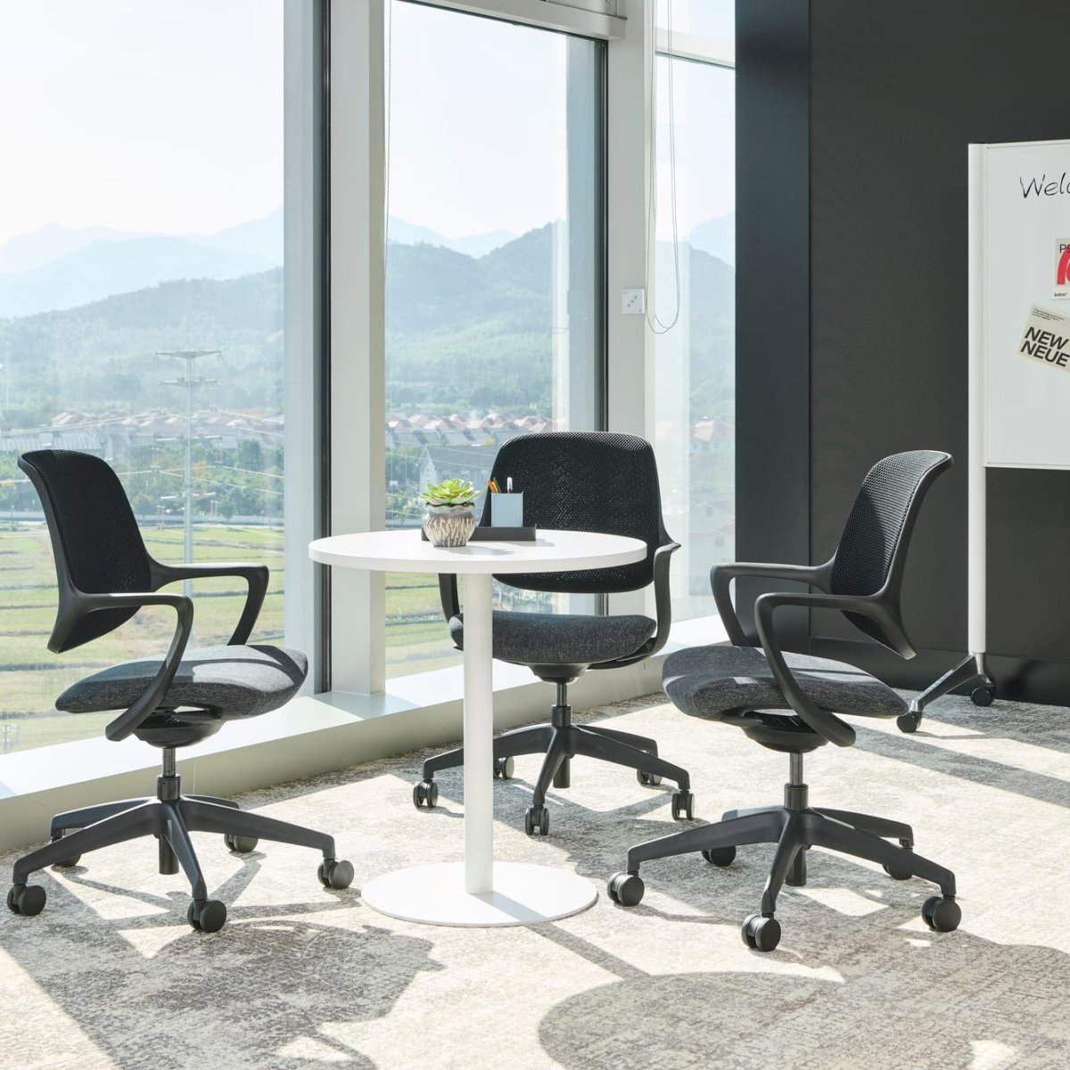 UX Operator or Meeting Office Chair Mesh Back Blue/Green/Black or White