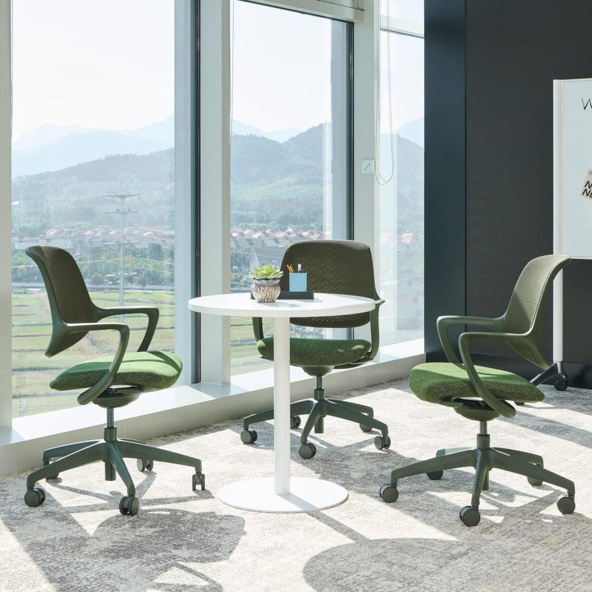 UX Operator or Meeting Office Chair Mesh Back Blue/Green/Black or White