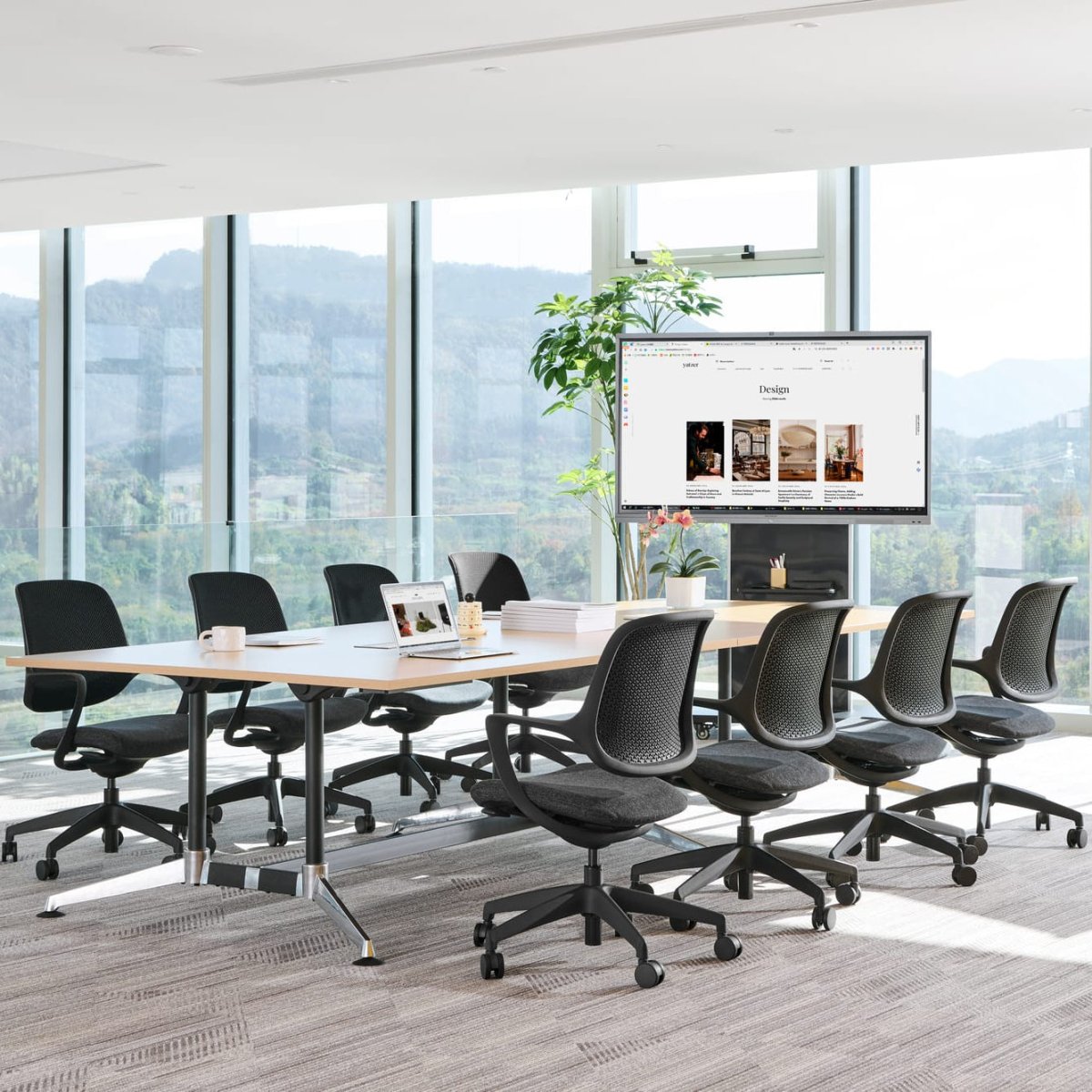 UX Operator or Meeting Office Chair Mesh Back Blue/Green/Black or White