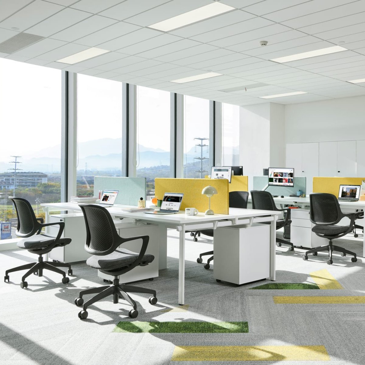 UX Operator or Meeting Office Chair Mesh Back Blue/Green/Black or White