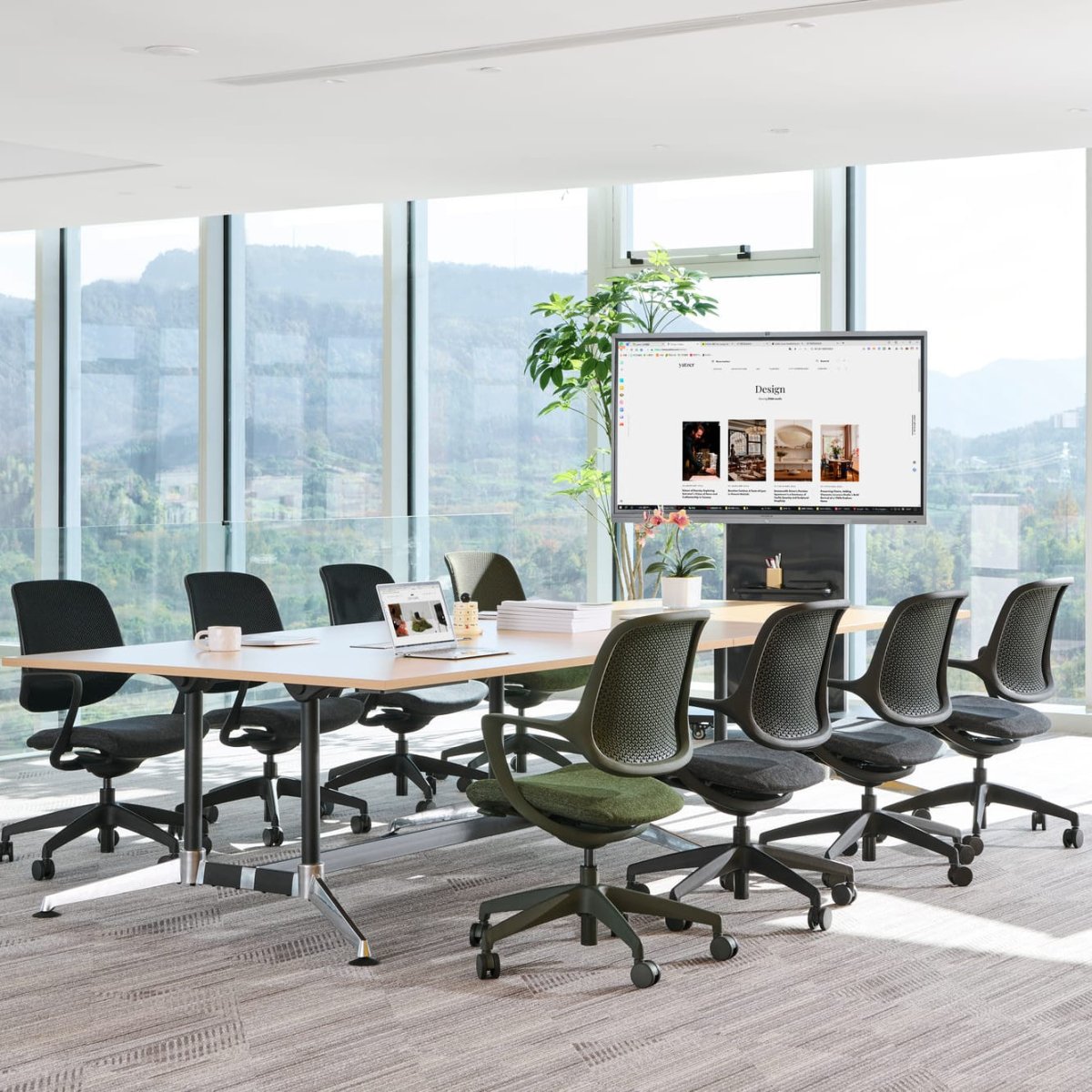 UX Operator or Meeting Office Chair Mesh Back Blue/Green/Black or White