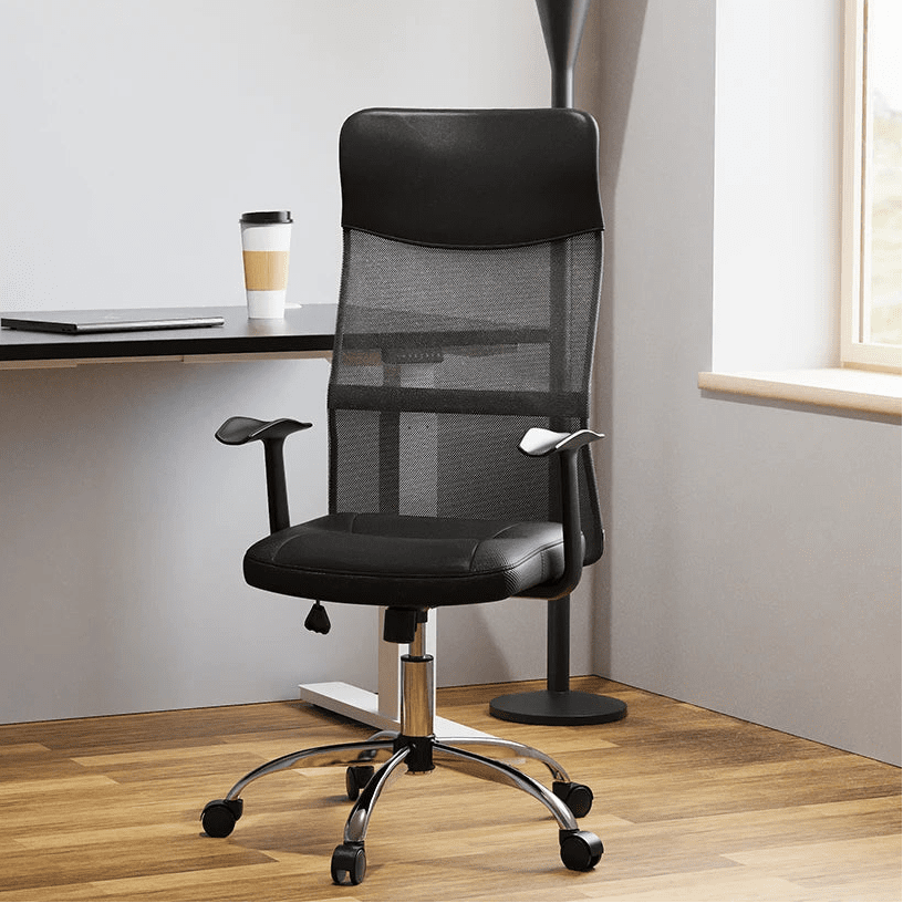 Vegalite High Mesh Back  Executive Office Chair Black with Arms