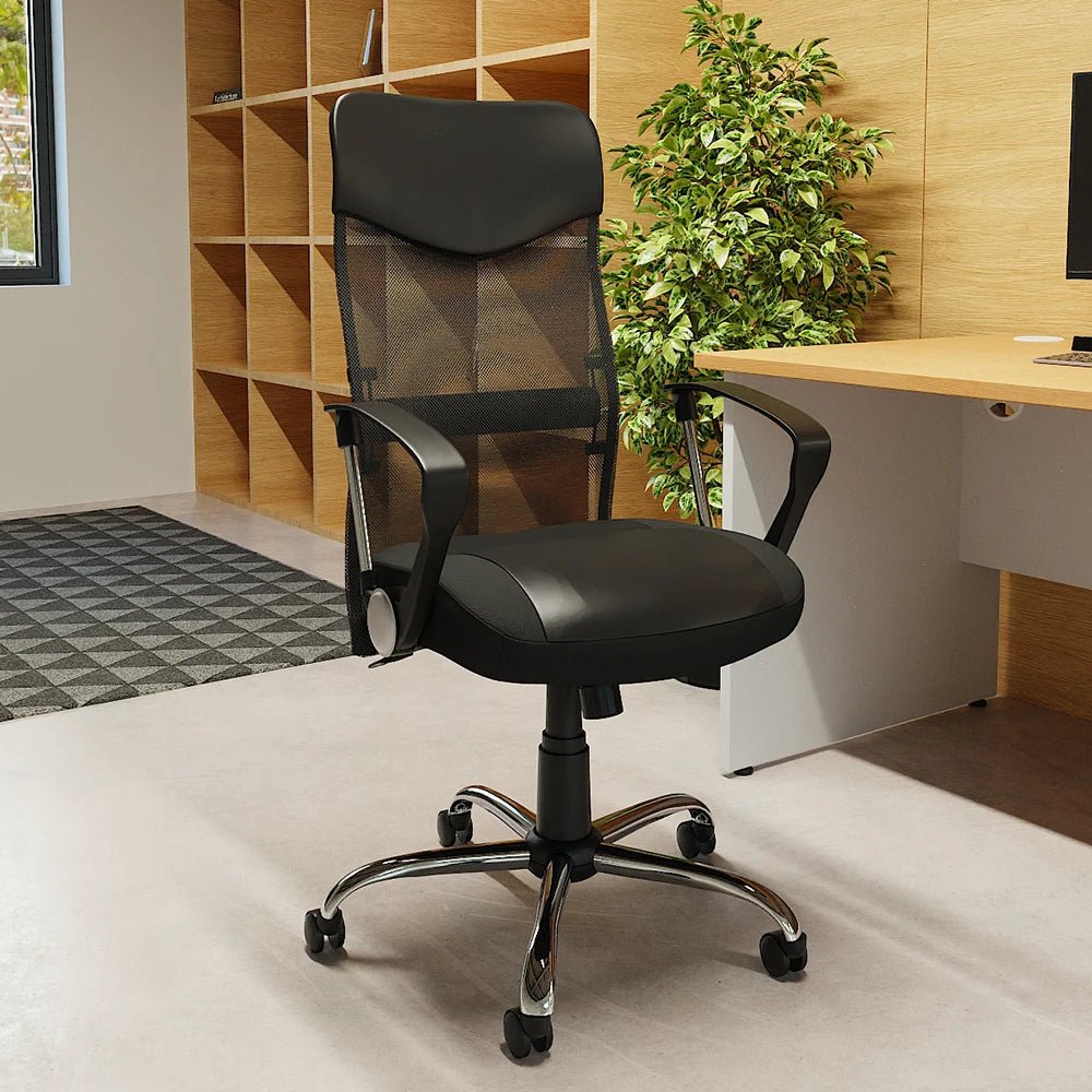 Vegas High Back Executive Office Chair  Black with Arms