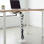 White Cable Management Slinky Floor to Desk Criteriion