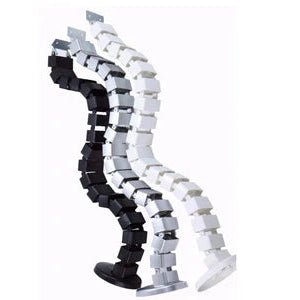 White under desk cable slinky
