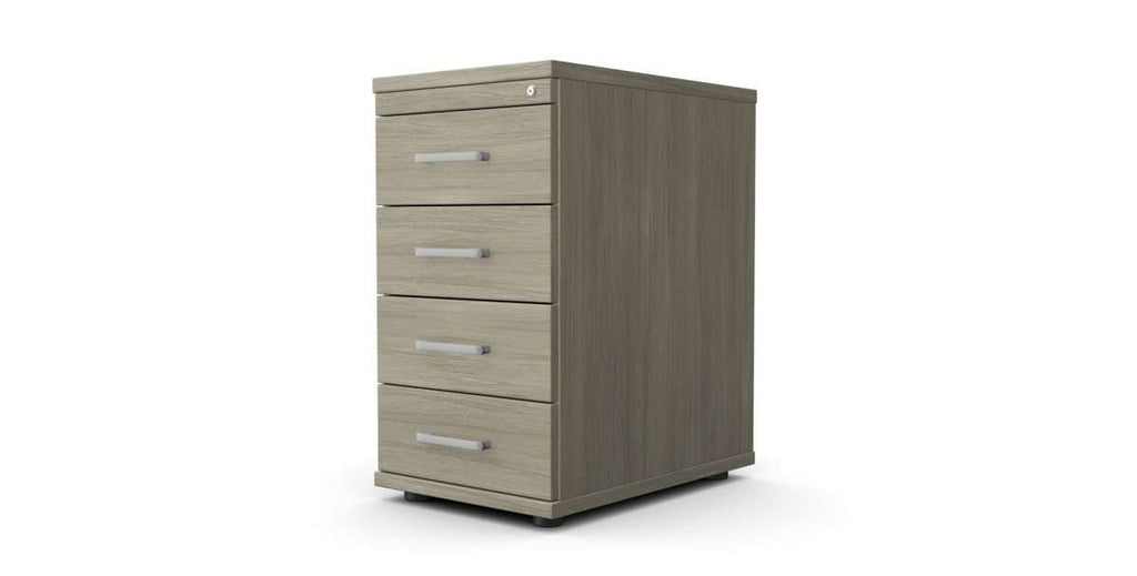 Wooden Desk High Pedestal Wuteh 4 Drawer 60cm/80cm Deep KO - CD 6Under Desk Pedestal Wooden