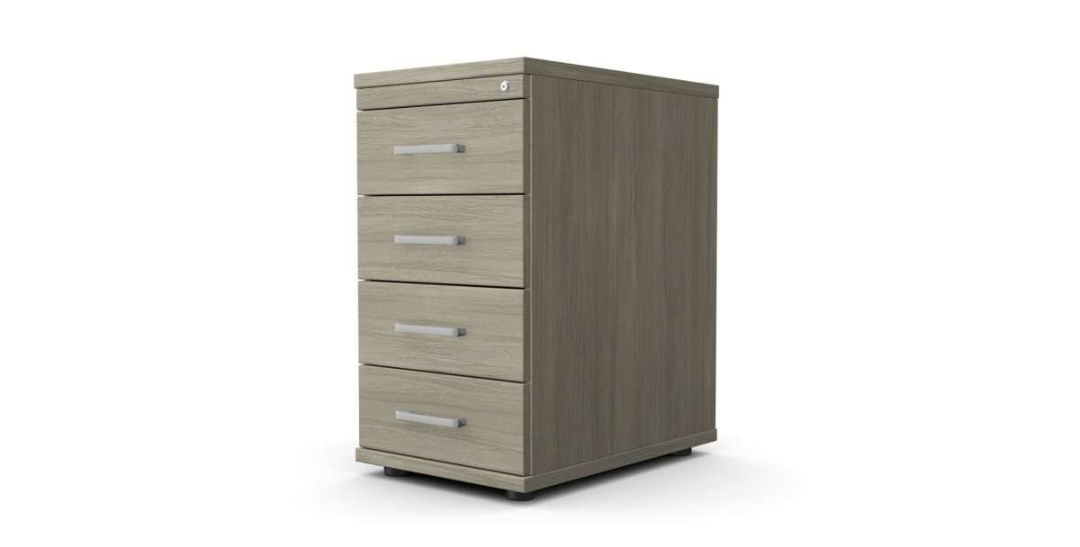 Wooden Desk High Pedestal Wuteh 4 Drawer 60cm/80cm Deep KO - CD 6Under Desk Pedestal Wooden