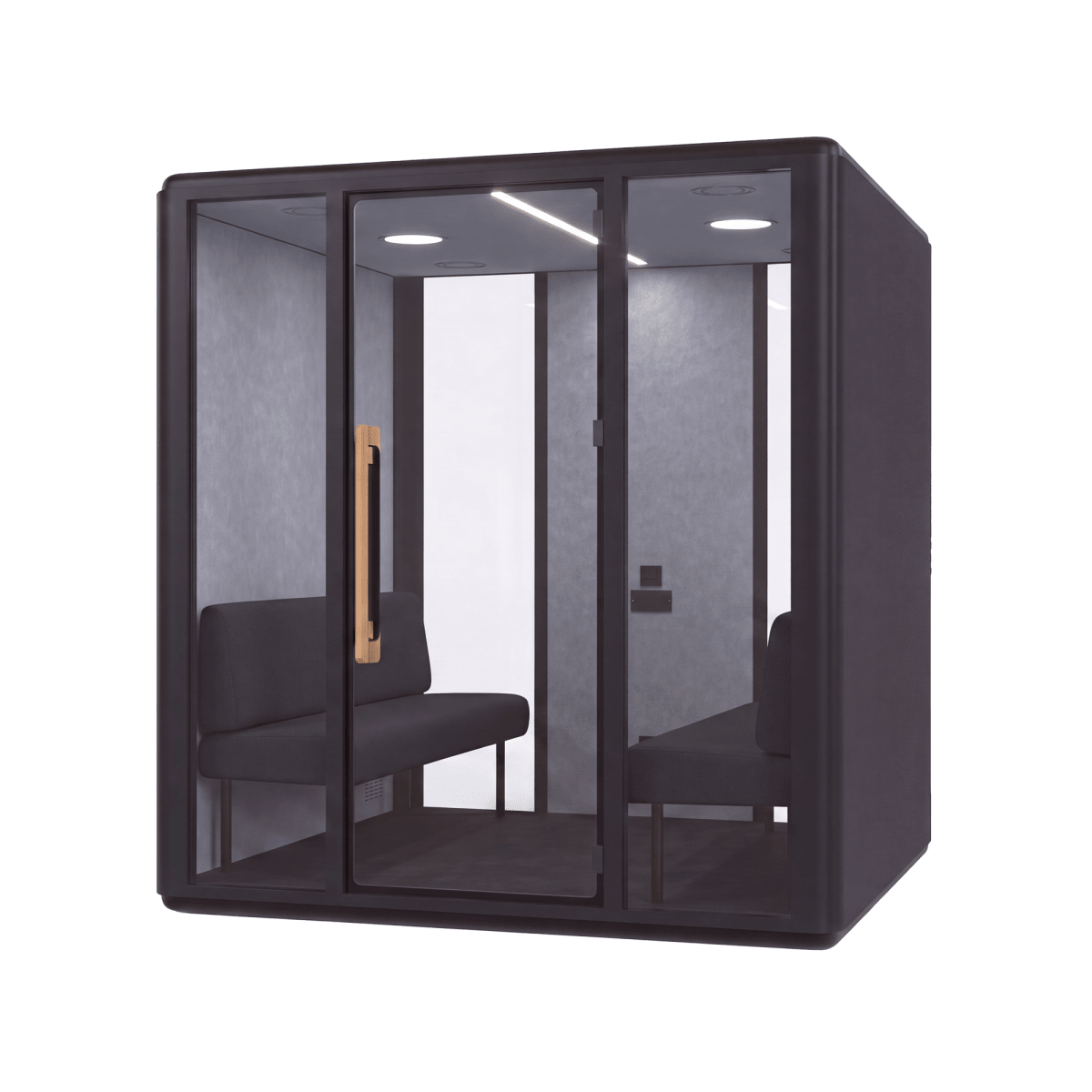 The Zeno 4-Person Pod extends the Zeno family into a larger, shared environment that accommodates up to four people with ease