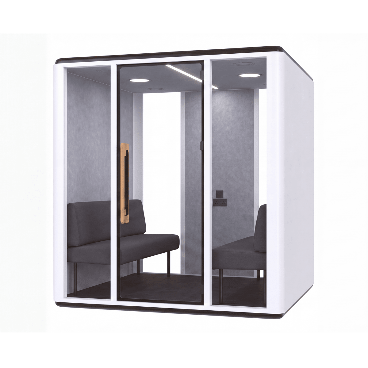 The Zeno 4-Person Pod extends the Zeno family into a larger, shared environment that accommodates up to four people with ease