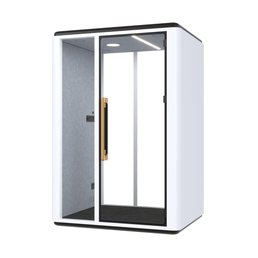 Zeno Hybrid Phone Booth Acoustic Office POD Room 157.5cm W 128cm D white