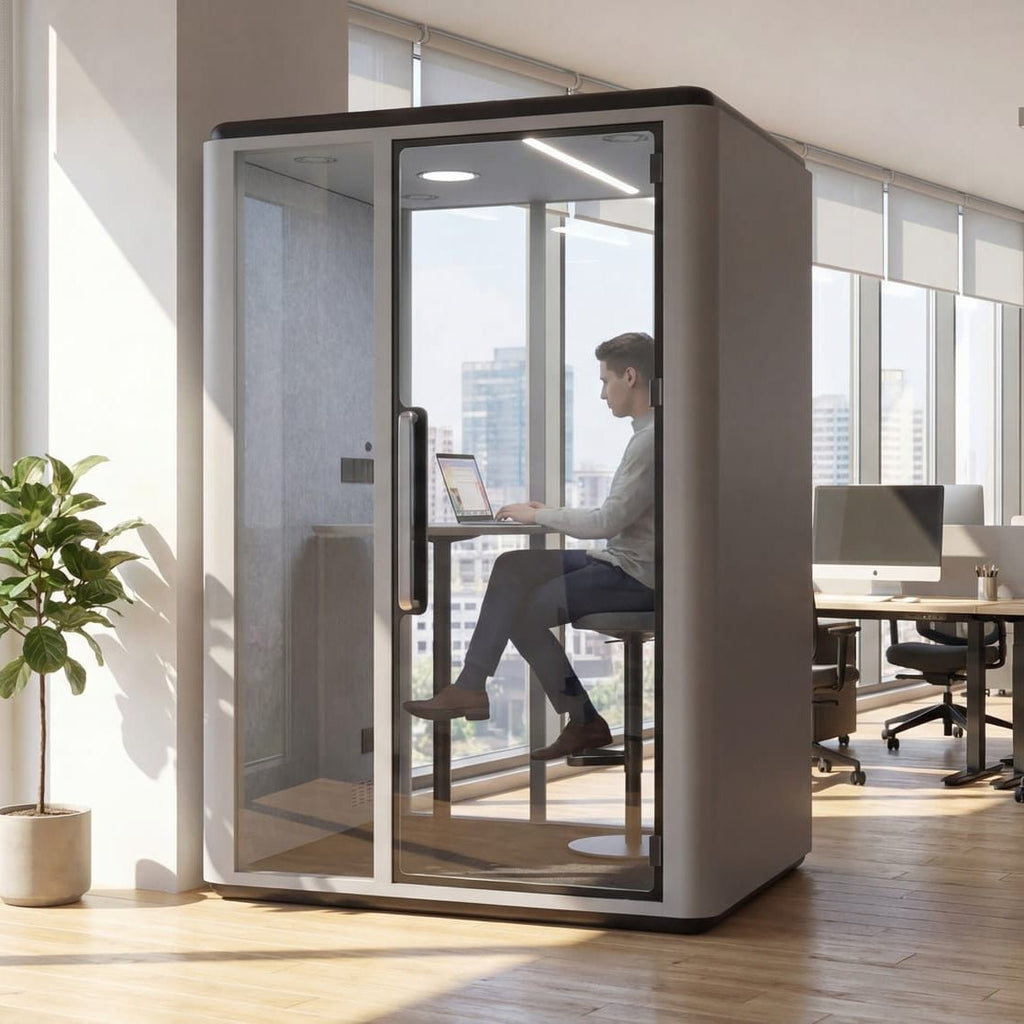 Zeno Hybrid Phone Booth Acoustic Office POD Room 157.5cm W 128cm D