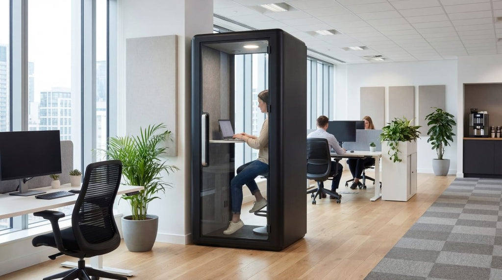 Zeno Phone Booth Acoustic Office POD Room 107.5cm W 99cm D