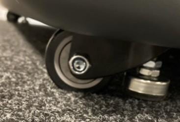 Casror wheels with adjustable feet