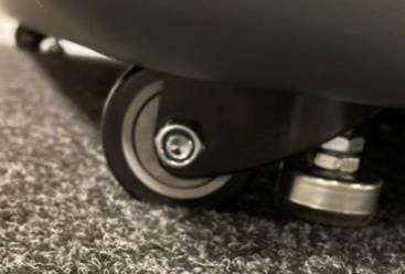 Casror wheels with adjustable feet
