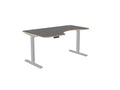 Zoom Radial Standing Height Adjustable Desk - SKU: TOP: P - RDR1610L/GR, Frame: ZOOM/JS36DR - 1 - 2 - R/SLV