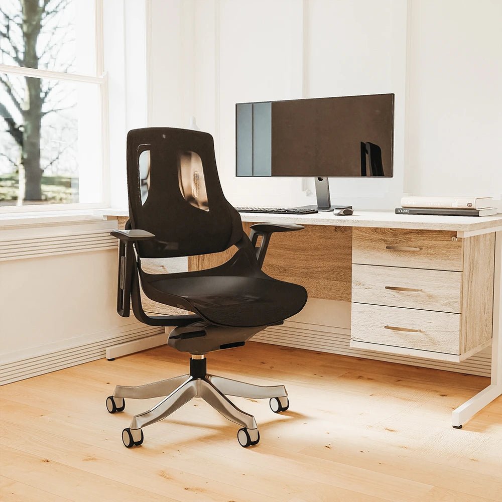 Zure High Back Black Shell  Executive Office Chair with Arms