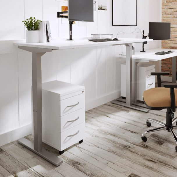 Levanta Zoom Height Adjustable Standing Desk Portals Top 120,140,160 or 180cm Wide 6 Office Furniture