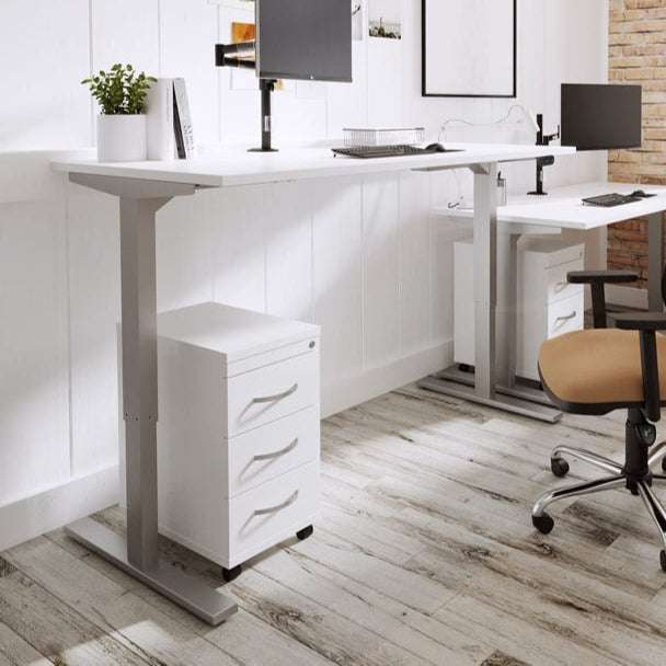 Levanta Zoom Height Adjustable Standing Desk Portals Top 120,140,160 or 180cm Wide 6 Office Furniture