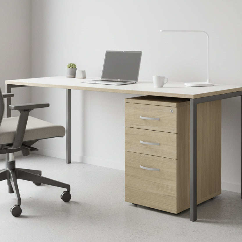 Kito Contract Desk High Pedestal 3 Drawer, 600D x 400W x 725H DHP3C/11 6 Office Furniture and Home Remote Working