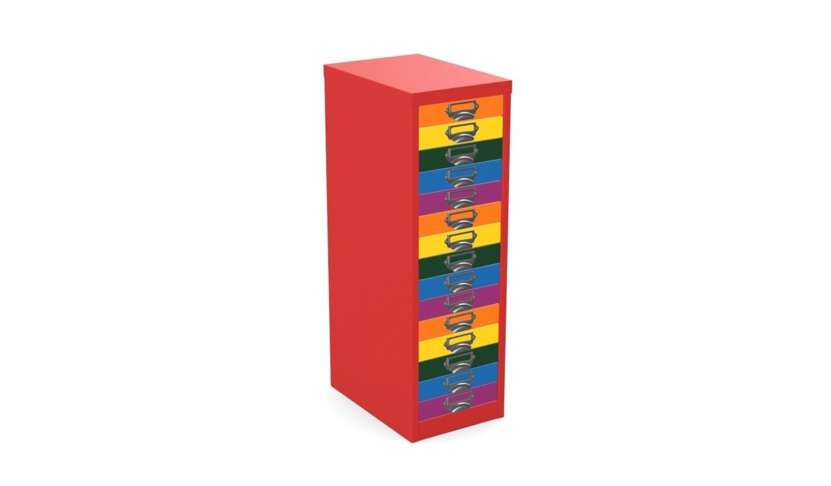 Office  10 Drawer NON-Locking Multidrawer by Silverline MDUR10SD-pride 10 Office Furniture and Home Remote Working