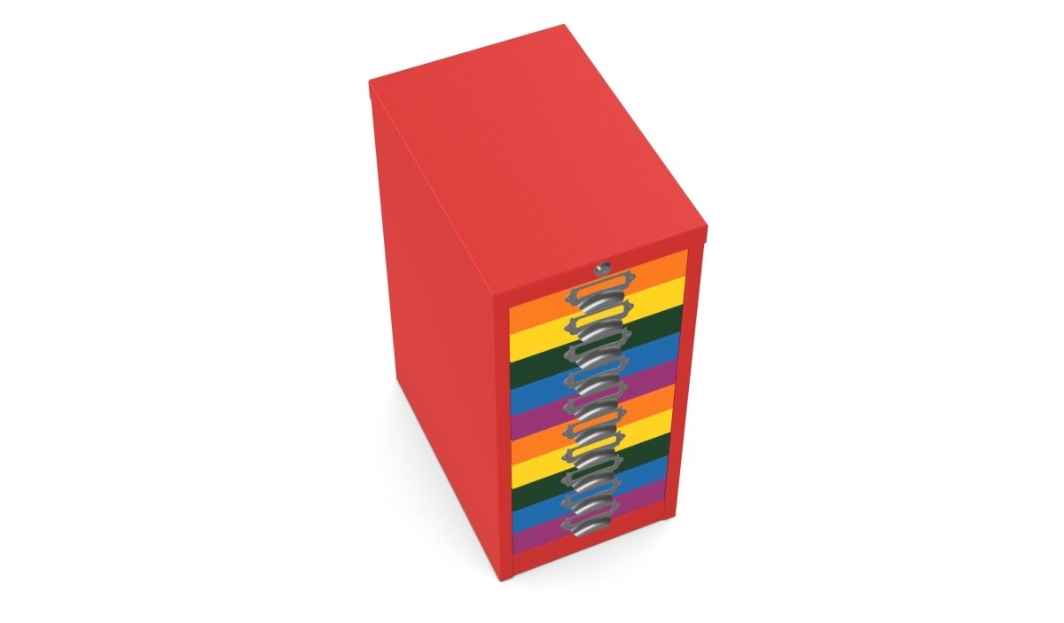 Office  10 Drawer NON-Locking Multidrawer by Silverline MDUR10SD-pride 9 Office Furniture and Home Remote Working