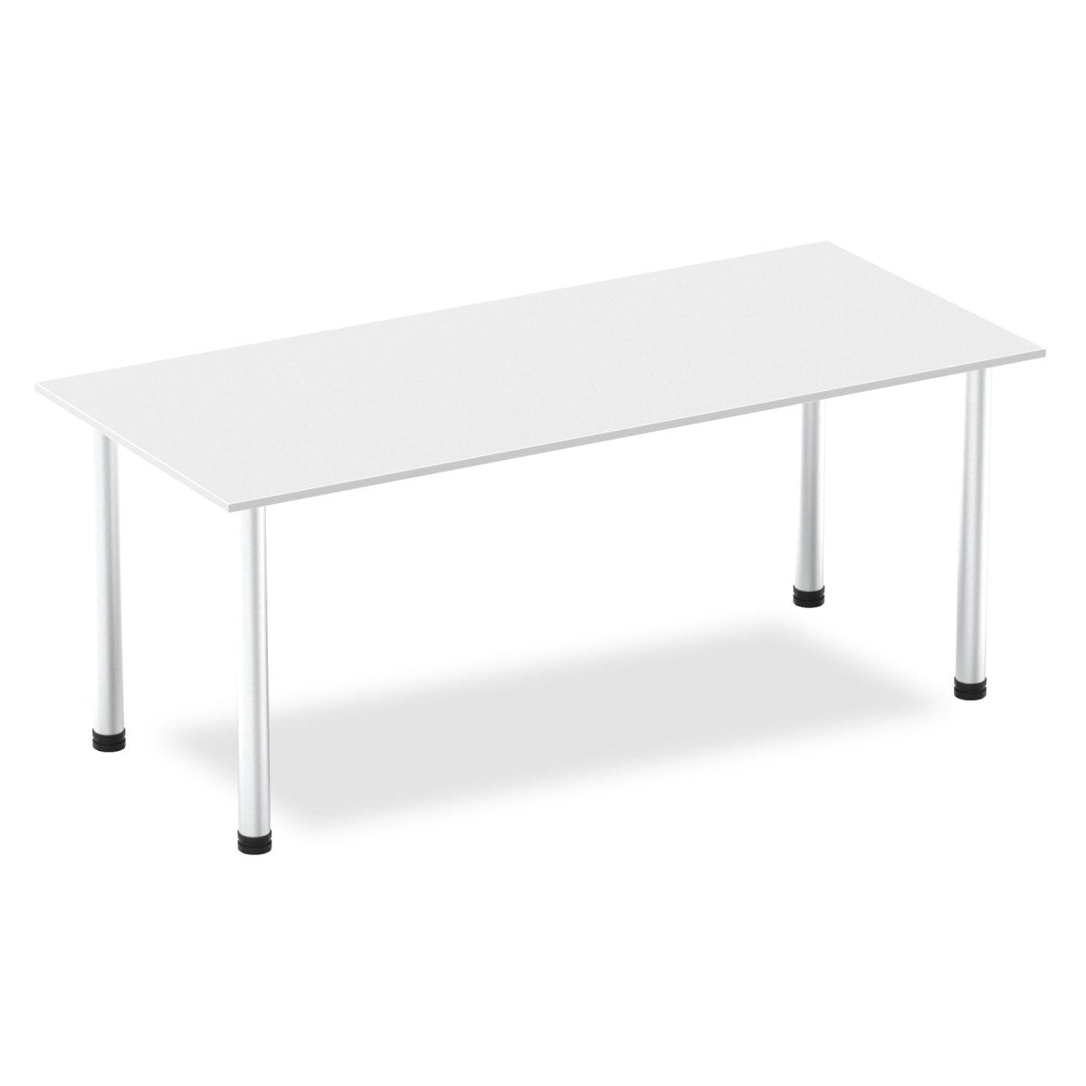 Office Table Impulse 180cm Straight Table With Post Leg White White Dynamic Office  