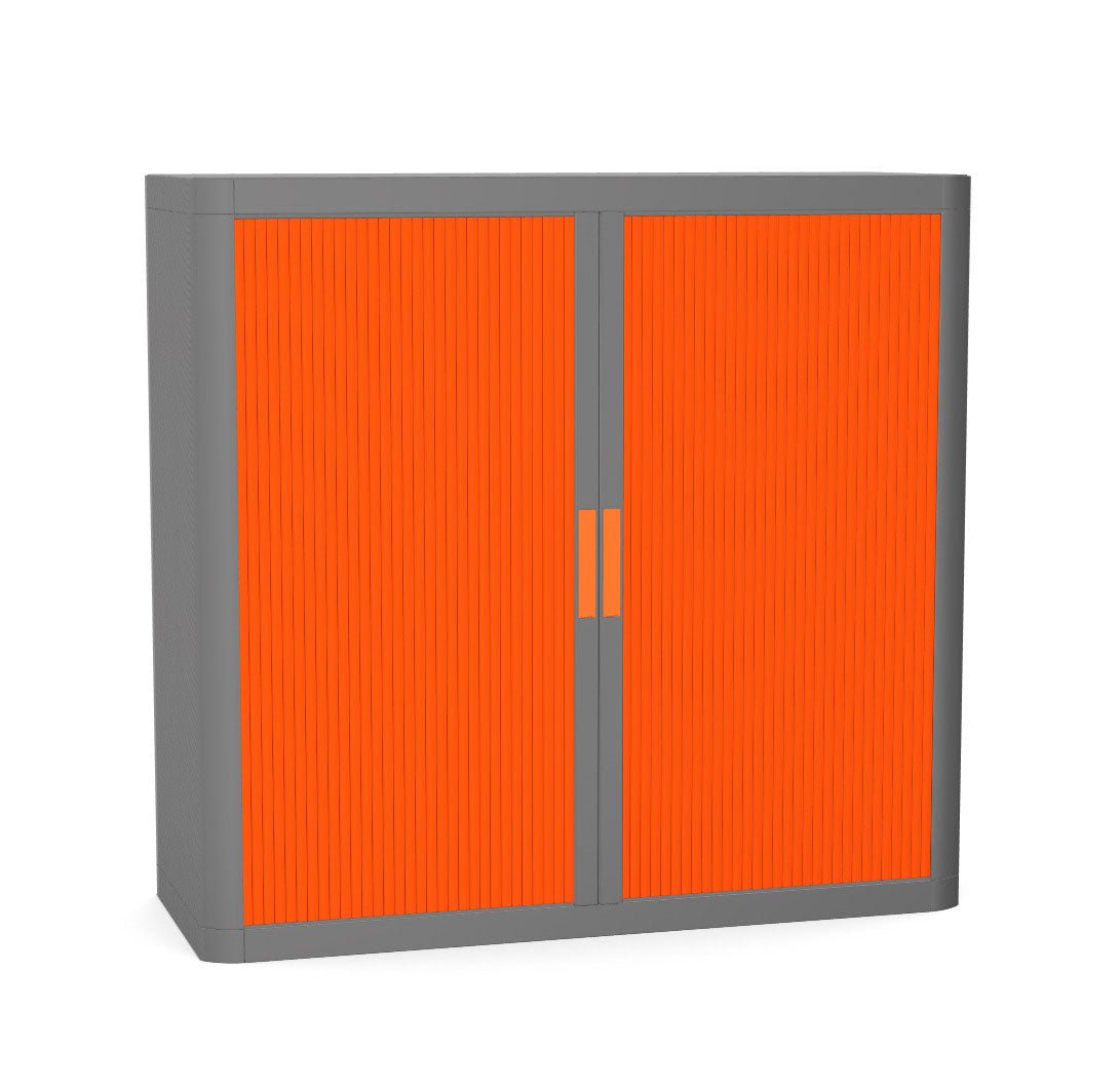 Office Cupboard Tambour Low 100cm Sliding Door Cabinet Create Colour Combinations  Anthracite Red