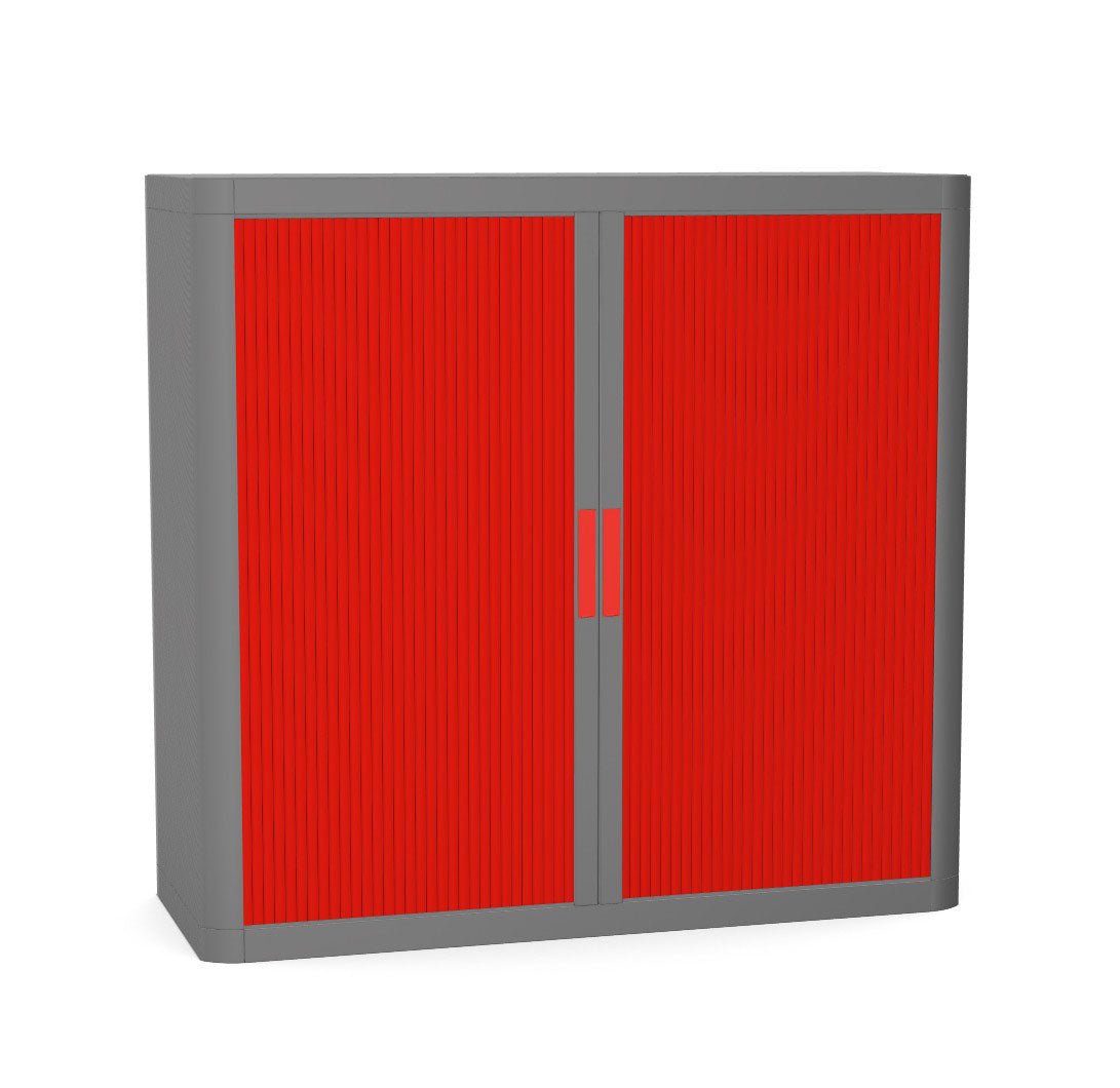 Office Cupboard Tambour Low 100cm Sliding Door Cabinet Create Colour Combinations  Black Green