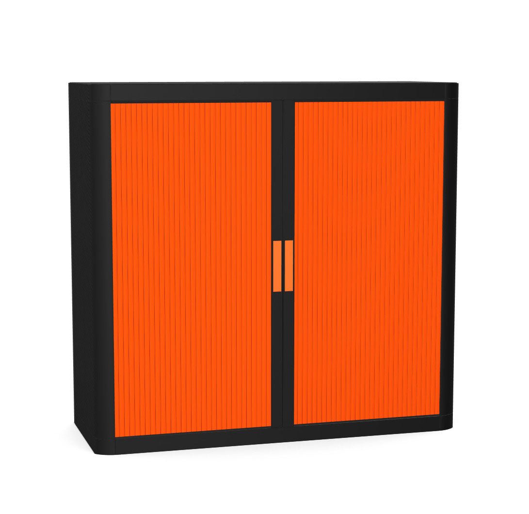 Office Cupboard Tambour Low 100cm Sliding Door Cabinet Create Colour Combinations  Anthracite White