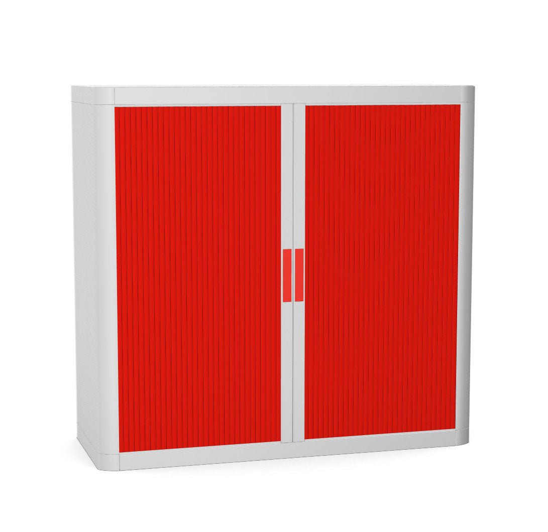Office Cupboard Tambour Low 100cm Sliding Door Cabinet Create Colour Combinations  White Red