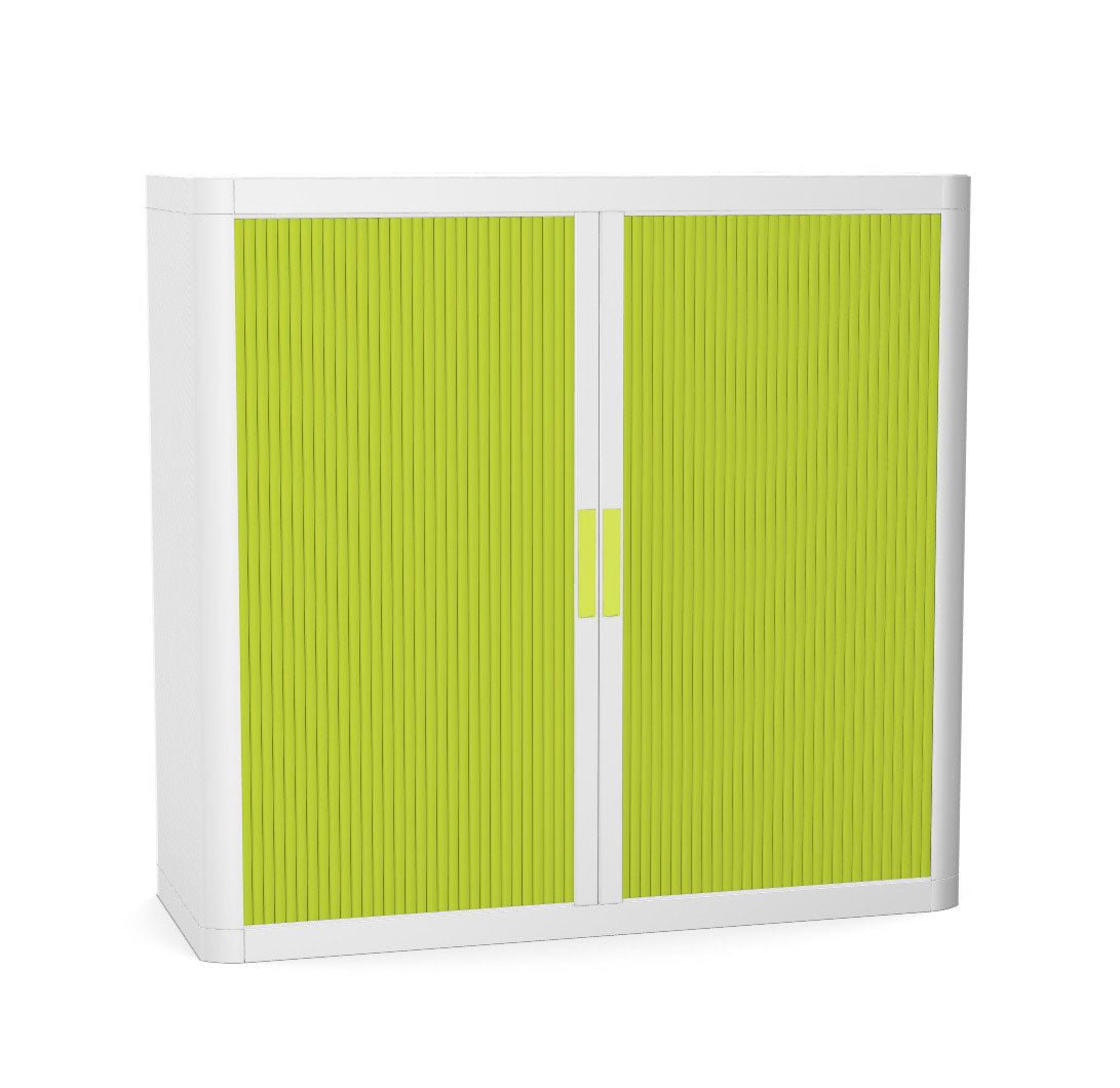 Office Cupboard Tambour Low 100cm Sliding Door Cabinet Create Colour Combinations  White Anthracite