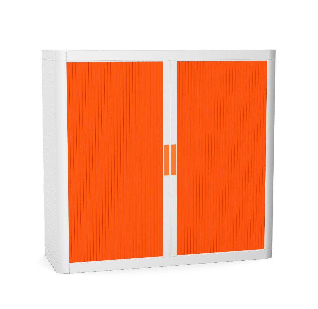 Office Cupboard Tambour Low 100cm Sliding Door Cabinet Create Colour Combinations  White White