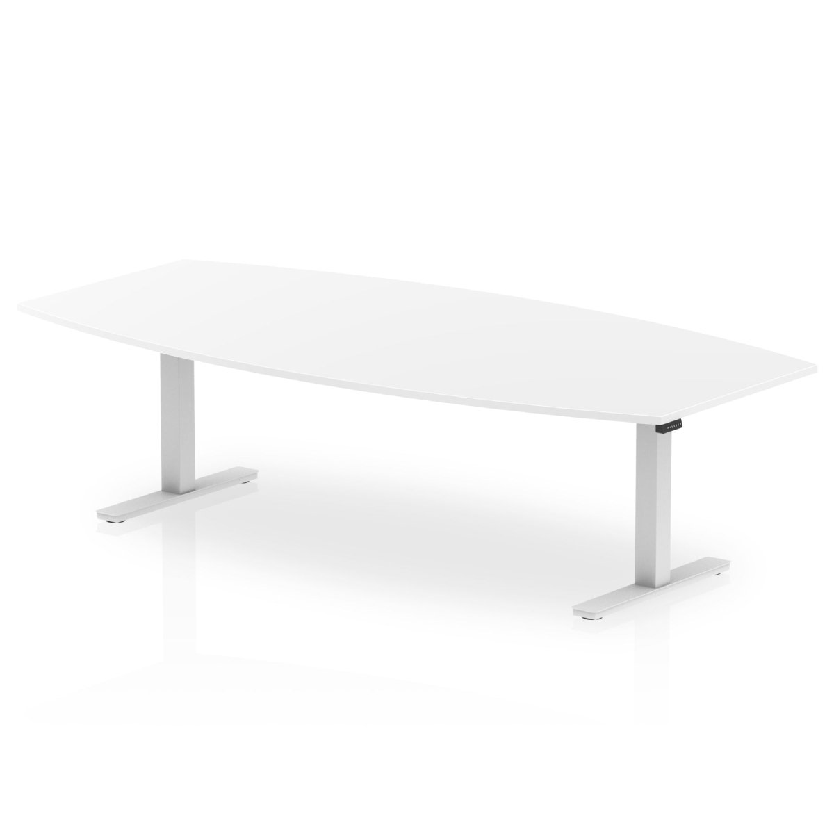 Office furniture high-gloss-writable-boardroom-table-height-adjustable Dynamic  White 240  Wide White Wide