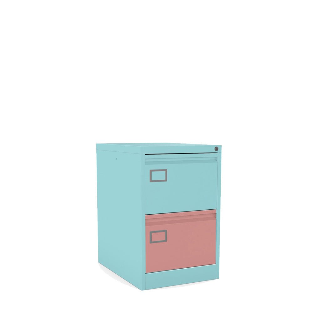 Premium colourful 2 Drawer Filing Cabinet 360° View & AR Silverline  Executive FCEX2F 1 Office Furniture 