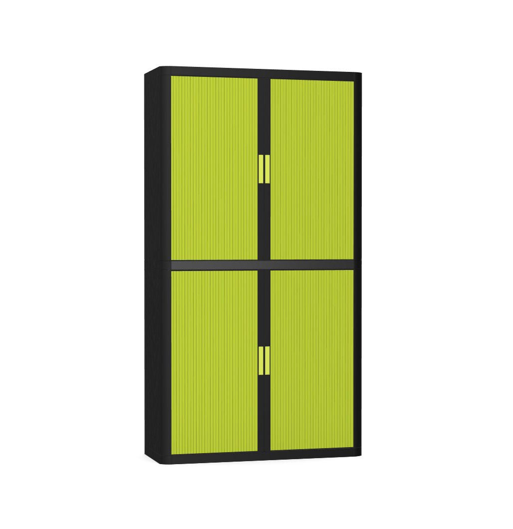 Colour Tambour Cupboard 200cm H with 4 shelves EOTAM2M TallPicture Tambour Cupboard