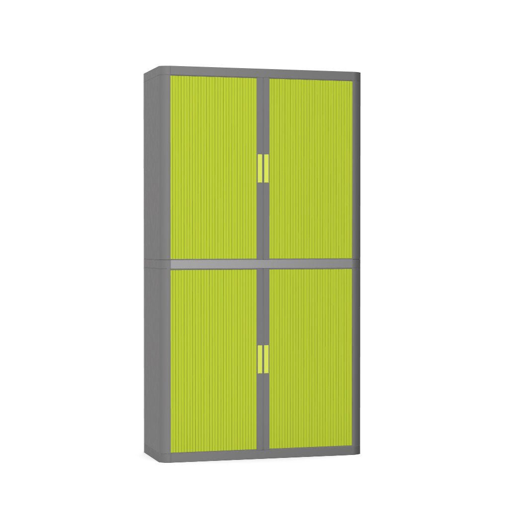 Colour Tambour Cupboard 200cm H with 4 shelves EOTAM2M TallPicture Tambour Cupboard