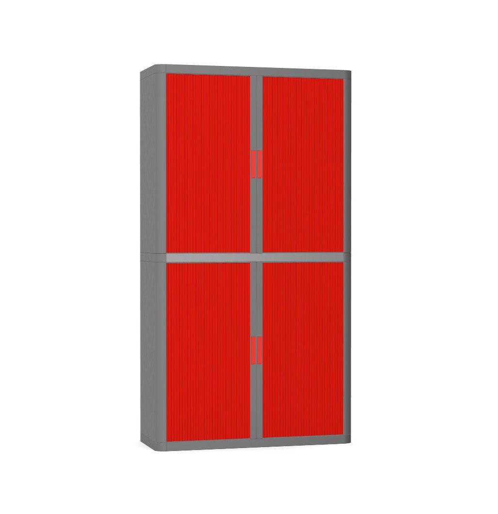 Colour Tambour Cupboard 200cm H with 4 shelves EOTAM2M TallPicture Tambour Cupboard