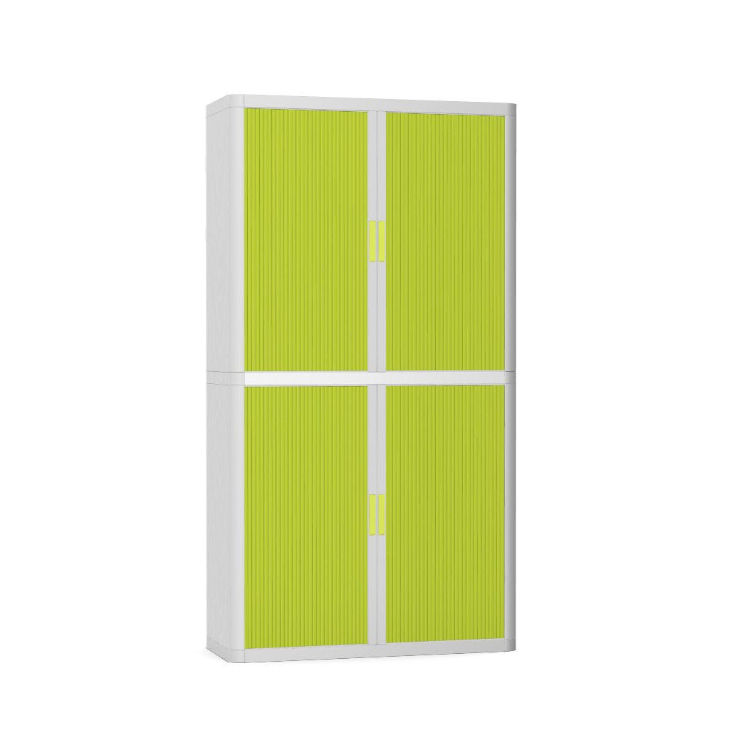 Colour Tambour Cupboard 200cm H with 4 shelves EOTAM2M TallPicture Tambour Cupboard