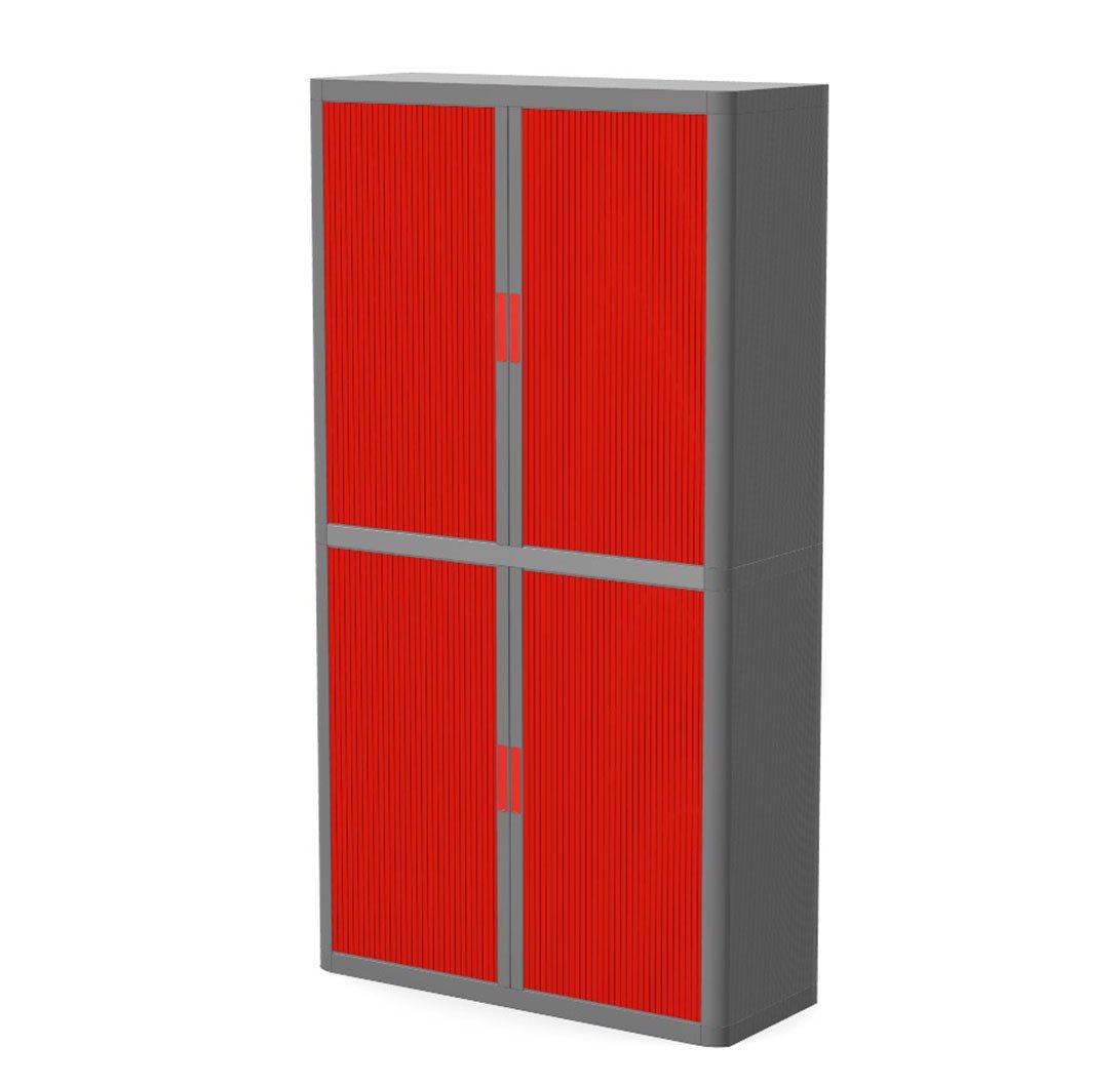 Colour Tambour Cupboard 200cm H with 4 shelves EOTAM2M TallPicture Tambour Cupboard