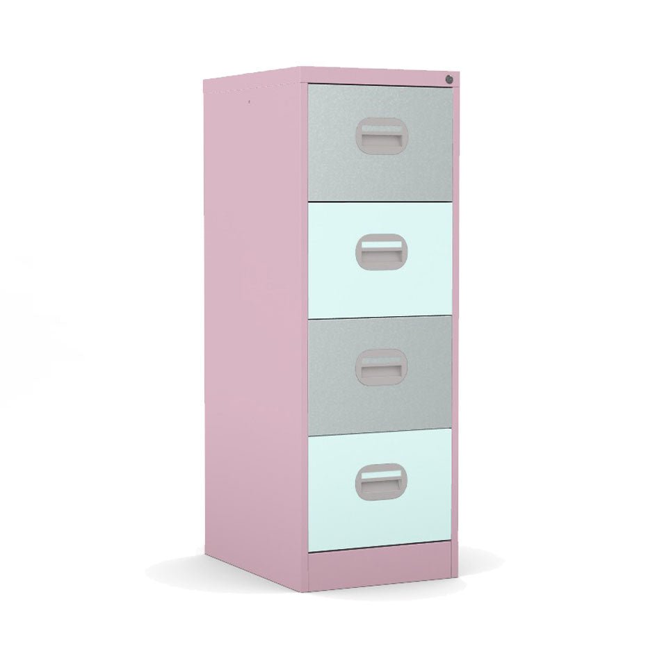 Colourful Budget 4 Drawer Filing Cabinet 360° View & AR Silverline Kontrax FCEC4F 1 Office Furniture 