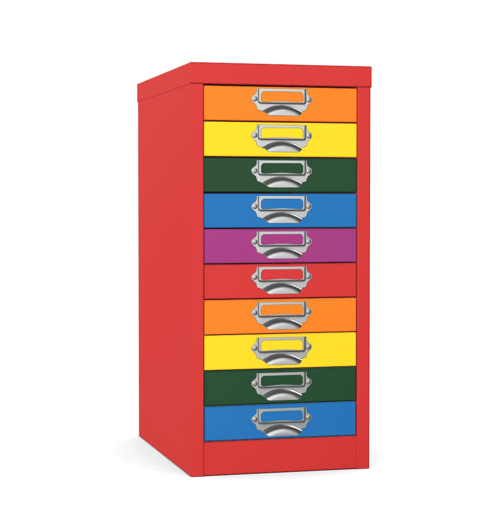 Office  5 Drawer NON-Locking Multidrawer by Silverline MDUR05SD-pride 2 Office Furniture and Home Remote Working