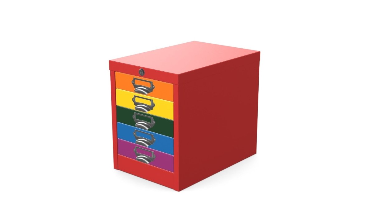 Office  8 Drawer NON-Locking Multidrawer by Silverline MDUR05SD-pride 4 Office Furniture and Home Remote Working