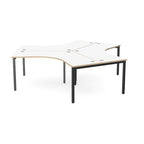 Office Cluster Desk POD C-Sense Trio Cluster 120Degree With Closed Leg