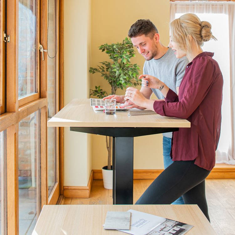 Lavoro Sit Stand Height Adjustable Desk choose desk colour and width 120 140 160 or 187
