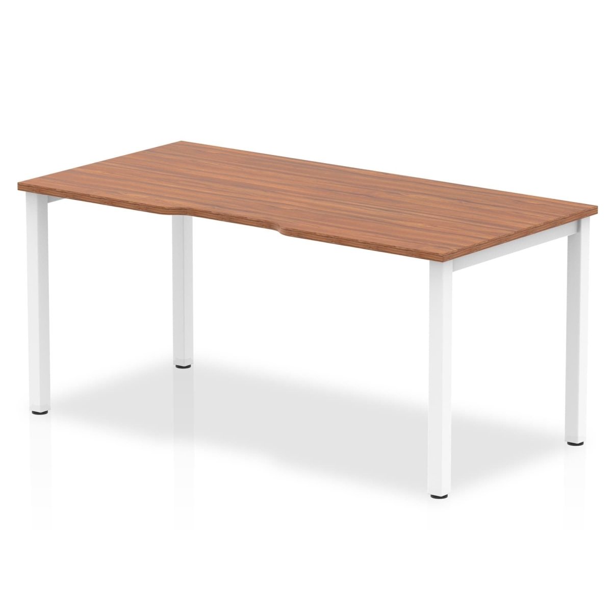 Office furniture evolve-plus-single-starter-desk Dynamic  Walnut 160  Wide White Wide