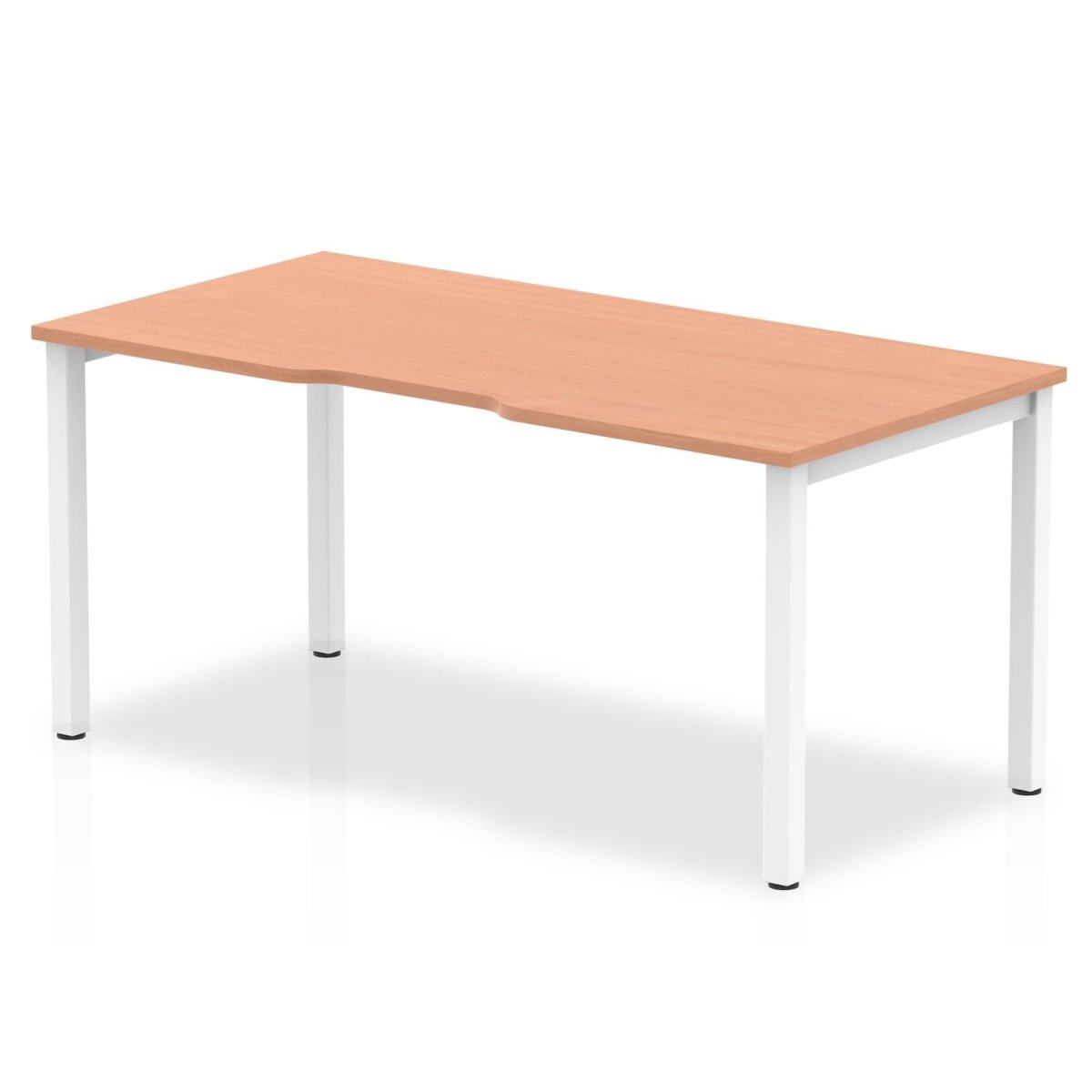 Office furniture evolve-plus-single-starter-desk Dynamic  Beech 160  Wide White Wide